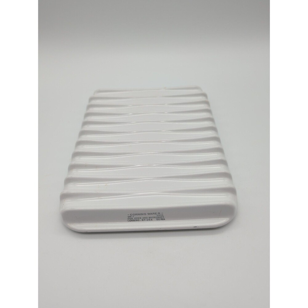 Corning White Coupe MR-1 Bacon  Microwave Oven Browning Grilling Plate Rack